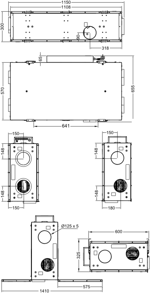 Systemair SAVE VSR 150B - Габариты.png